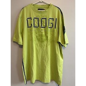 Vintage Preppy COOGI Australia Green Round Neck Embroidered Green Shirt - 3XL